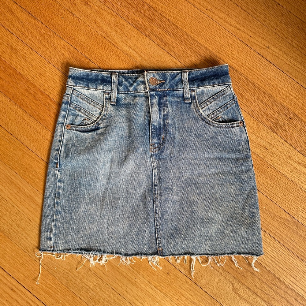Wild Fable Distressed Denim Mini Skirt